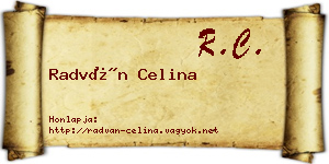 Radván Celina névjegykártya
